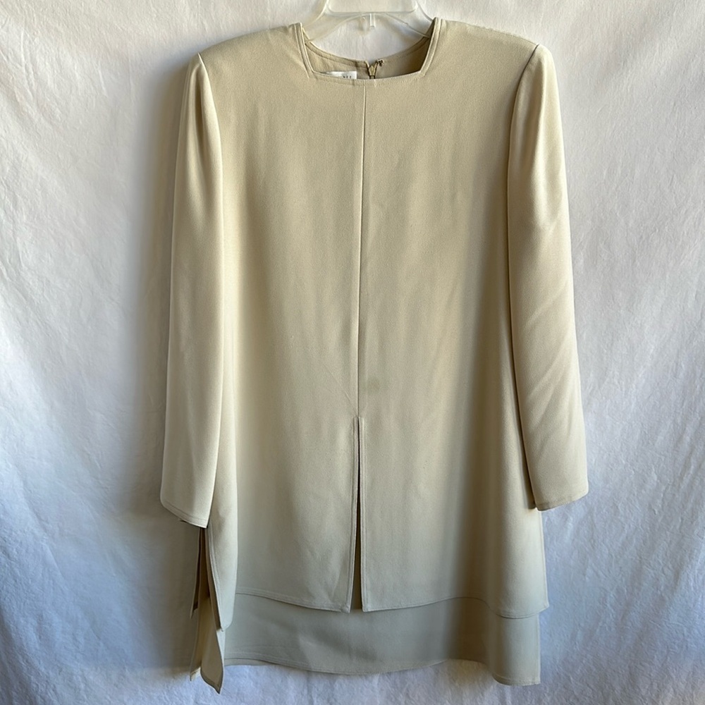 Ildi Marshall vintage beige business tunic, size 12